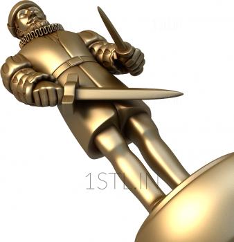 Statuette (STK_0156) 3D model for CNC machine